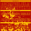 Custom Football Jersey – Graphic Splash Pattern Red Gold Short Sleeve – personalization font options