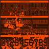 Custom Football Jersey – Graphic Splash Pattern Brown Orange Short Sleeve – personalization font options