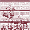 Custom Football Jersey – Graphic Splash Pattern White Burgundy Short Sleeve – personalization font options