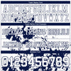 Custom Football Jersey – Graphic Splash Pattern White Navy Short Sleeve – personalization font options