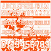 Custom Football Jersey – Graphic Splash Pattern White Orange Short Sleeve – personalization font options