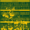 Custom Football Jersey – Graphic Splash Pattern Green Yellow Short Sleeve – personalization font options