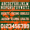 Custom Football Jersey – Graphic Splash Pattern Green White Orange Short Sleeve – personalization font options