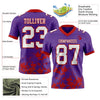 Custom Football Jersey – Graphic Splash Pattern Purple White Red Short Sleeve – product details