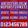 Custom Football Jersey – Graphic Splash Pattern Purple White Red Short Sleeve – personalization font options