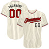 Custom Pinstripe Baseball Jersey – Personalized Cream Red Black Sports Uniform – product image 1