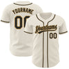 Custom Piped Baseball Jersey – Personalized Cream Black Gold Sports Uniform – product image 1