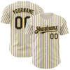 Custom Pinstripe Baseball Jersey – Personalized Cream Gold Black Sports Uniform – product image 1