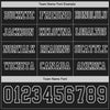 Custom Hockey Jersey – Triple Stripes Black White Long Sleeve – personalization font options