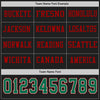 Custom Hockey Jersey – Triple Stripes Black Kelly Green White Red Long Sleeve – personalization font options