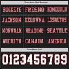 Custom Hockey Jersey – Triple Stripes Black White Gray Red Long Sleeve – personalization font options