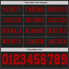 Custom Hockey Jersey – Triple Stripes Black Red Long Sleeve – personalization font options