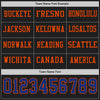 Custom Hockey Jersey – Triple Stripes Black Royal Orange Long Sleeve – personalization font options