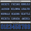 Custom Hockey Jersey – Triple Stripes Black Royal Gray Long Sleeve – personalization font options