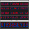 Custom Hockey Jersey – Triple Stripes Black Royal Red Long Sleeve – personalization font options