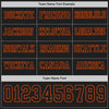 Custom Hockey Jersey – Triple Stripes Black Orange Long Sleeve – personalization font options