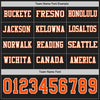 Custom Hockey Jersey – Triple Stripes Black Orange White Long Sleeve – personalization font options