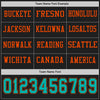 Custom Hockey Jersey – Triple Stripes Black Aqua Orange Long Sleeve – personalization font options