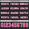 Custom Hockey Jersey – Triple Stripes Black Pink White Long Sleeve – personalization font options