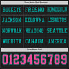 Custom Hockey Jersey – Triple Stripes Black Pink Aqua Long Sleeve – personalization font options