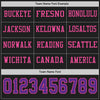 Custom Hockey Jersey – Triple Stripes Black Purple Pink Long Sleeve – personalization font options