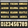 Custom Hockey Jersey – Triple Stripes Black White Gold Long Sleeve – personalization font options