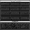 Custom Hockey Jersey – Triple Stripes Black Steel Gray Long Sleeve – personalization font options