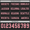 Custom Hockey Jersey – Triple Stripes Black Medium Pink Steel Gray Long Sleeve – personalization font options