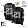 Custom Hockey Jersey – Triple Stripes Black Gray Long Sleeve – product details