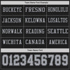 Custom Hockey Jersey – Triple Stripes Black Gray Long Sleeve – personalization font options