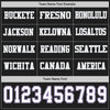 Custom Hockey Jersey – Triple Stripes Black White Purple Gray Long Sleeve – personalization font options