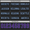 Custom Hockey Jersey – Triple Stripes Black Purple Light Blue Long Sleeve – personalization font options