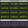 Custom Hockey Jersey – Triple Stripes Black Purple Neon Green Long Sleeve – personalization font options