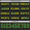 Custom Hockey Jersey – Triple Stripes Black Kelly Green Gold Long Sleeve – personalization font options