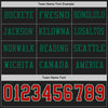 Custom Hockey Jersey – Triple Stripes Black Red White Kelly Green Long Sleeve – personalization font options