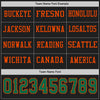 Custom Hockey Jersey – Triple Stripes Black Kelly Green Orange Long Sleeve – personalization font options
