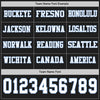 Custom Hockey Jersey – Triple Stripes Black White Light Blue Long Sleeve – personalization font options