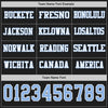 Custom Hockey Jersey – Triple Stripes Black Light Blue White Long Sleeve – personalization font options