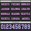 Custom Hockey Jersey – Triple Stripes Black Light Blue Pink Long Sleeve – personalization font options