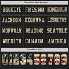 Custom Hockey Jersey – American Flag-Inspired Triple Stripes Vintage Black Cream Red Long Sleeve – personalization font options
