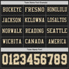 Custom Hockey Jersey – Triple Stripes Black Cream Long Sleeve – personalization font options