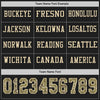 Custom Hockey Jersey – Triple Stripes Black Camo Cream Long Sleeve – personalization font options