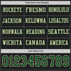 Custom Hockey Jersey – Triple Stripes Black Green Cream Long Sleeve – personalization font options