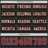 Custom Hockey Jersey – Triple Stripes Black Crimson Cream Long Sleeve – personalization font options