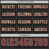 Custom Hockey Jersey – Triple Stripes Black Burgundy Cream Long Sleeve – personalization font options