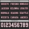 Custom Hockey Jersey – Triple Stripes Black White Crimson Long Sleeve – personalization font options