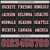 Custom Hockey Jersey – Triple Stripes Black Crimson White Long Sleeve – personalization font options
