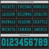 Custom Hockey Jersey – Triple Stripes Black Teal Long Sleeve – personalization font options