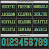 Custom Hockey Jersey – Triple Stripes Black Teal Old Gold Long Sleeve – personalization font options