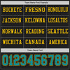 Custom Hockey Jersey – Triple Stripes Black Teal Yellow Long Sleeve – personalization font options